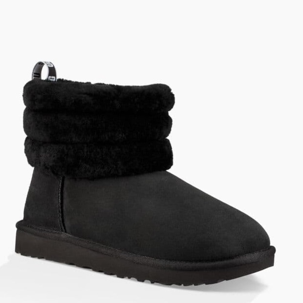 UGG fluff mini quilted boot new in box black - Picture 2 of 5
